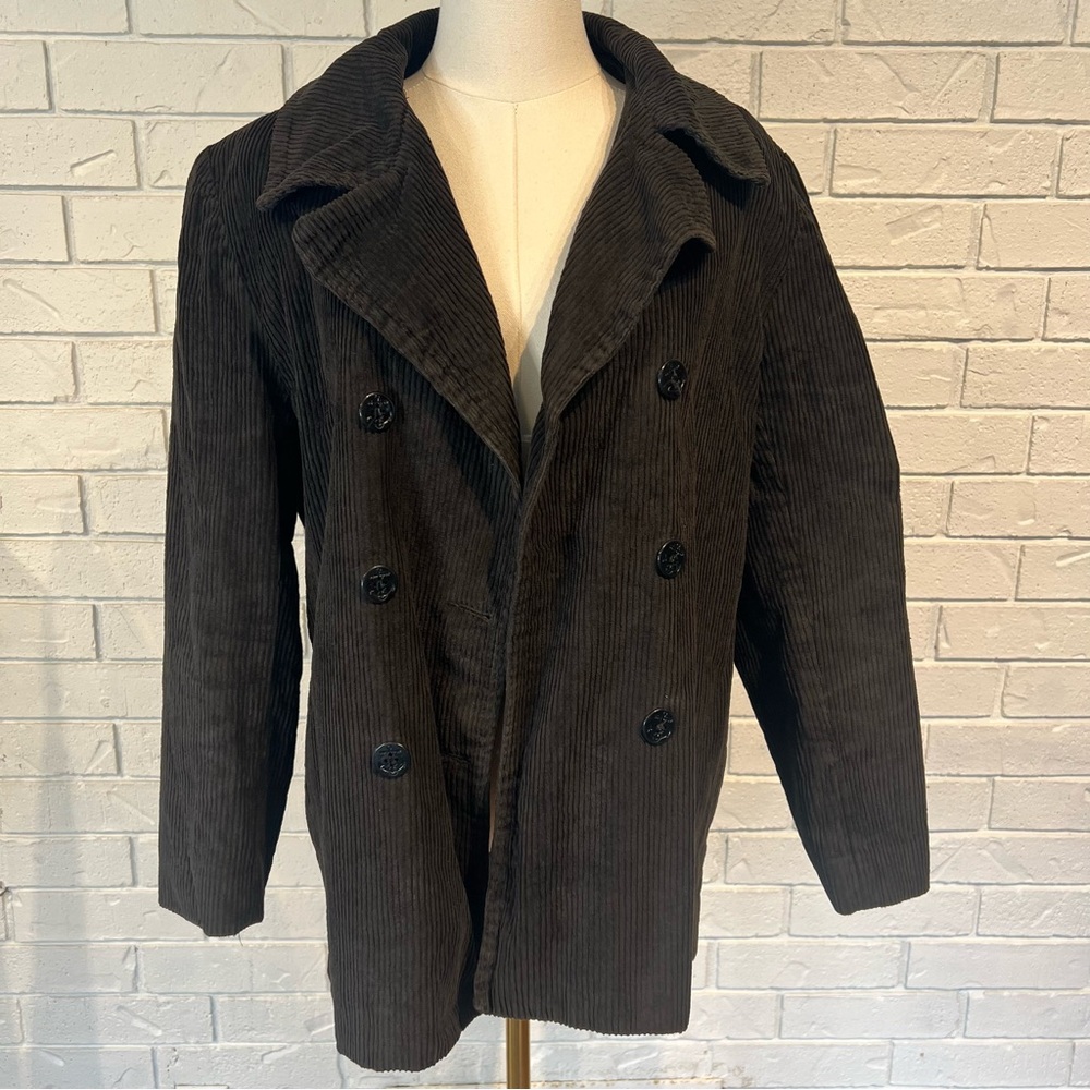 Vintage 90s International Scene Double Breasted Corduroy Jacket Coat Womens M